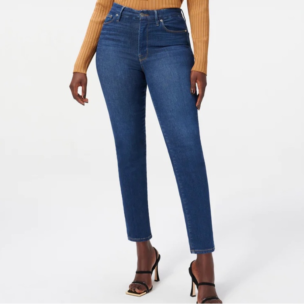 Good American Always Fits Good Classic High Rise Slim Jeans size 00-4